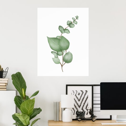 Calm Botanicals Poster - Eukalyptus Leaf Print (Heimbüro)