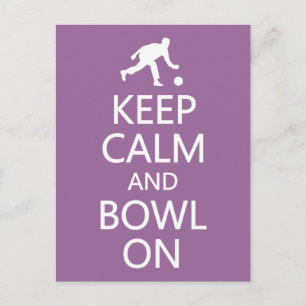 Calm & Bowl behalten Auf benutzerdefinierter Farbp Postkarte