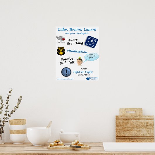 Calm Brains Lernen Poster für Brainology® (Küche)
