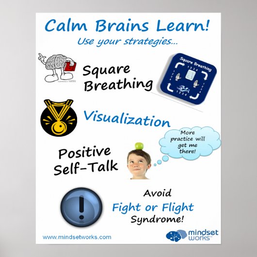 Calm Brains Lernen Poster für Brainology® (Vorne)