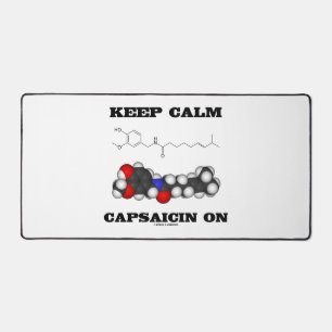 Calm Capsaicin auf dem Spaß für chemische Struktur Schreibtischunterlage