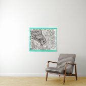 Calm Capybara Wandteppich (Beispiel (Horizontal))