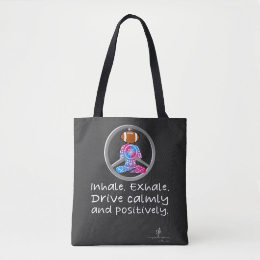Calm Car Ride Zuhause Neon Red/Blue Football Tasche (Vorderseite)