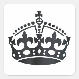 Calm Carbon Crown behalten - Hintergrund ändern Quadratischer Aufkleber