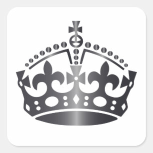 Calm Carbon Crown behalten - Hintergrund ändern Quadratischer Aufkleber