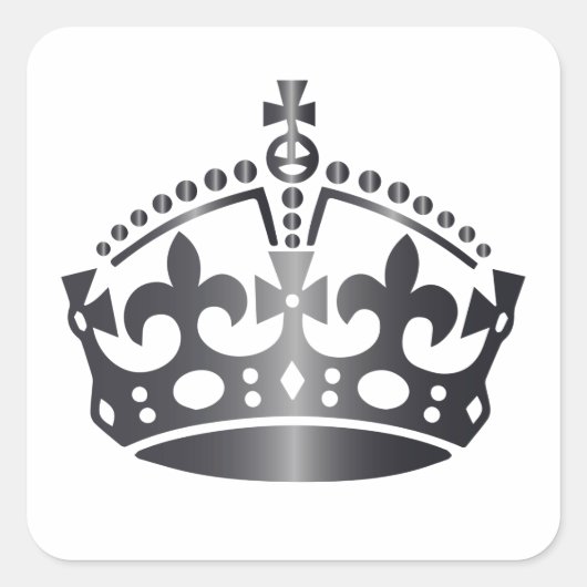 Calm Carbon Crown behalten - Hintergrund ändern Quadratischer Aufkleber (Vorderseite)