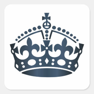 Calm Carbon Crown behalten - Hintergrund ändern Quadratischer Aufkleber