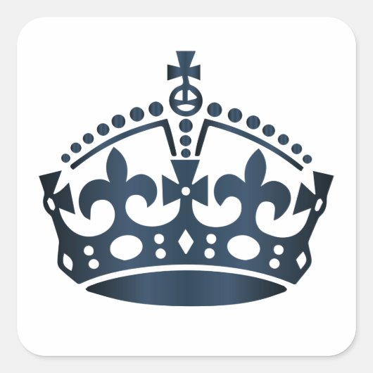 Calm Carbon Crown behalten - Hintergrund ändern Quadratischer Aufkleber (Vorderseite)