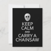 Calm & Carry a Chainsaw einladen, anpassen Einladung (Vorderseite)