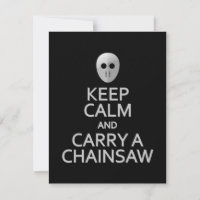 Calm & Carry a Chainsaw einladen, anpassen