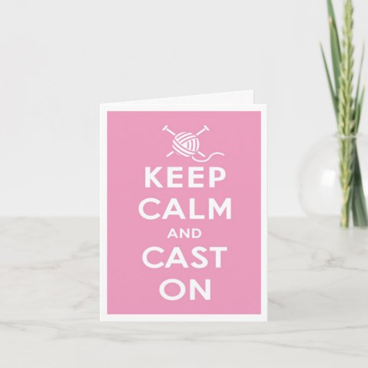 Calm & Cast auf Notecard behalten Karte (Vorderseite)