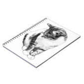 Calm Cat Looking Down Portrait-Notebook Notizblock (Linke Seite)