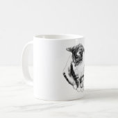 Calm Cat Looking Down Portrait Tasse (Vorderseite Links)