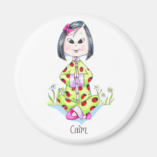 Calm China Girl Liebe Magnet (Vorne)