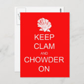 Calm Clam Chowder Postkarte behalten (Vorne/Hinten)