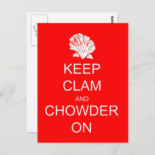 Calm Clam Chowder Postkarte behalten (Vorne/Hinten)