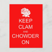 Calm Clam Chowder Postkarte behalten (Vorderseite)