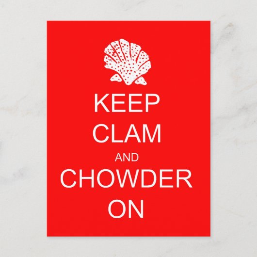 Calm Clam Chowder Postkarte behalten (Vorderseite)