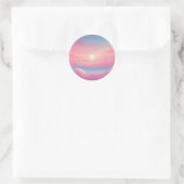 Calm Clouds Sky Runder Aufkleber (Tasche)