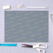 Calm Coastal Elegance Slate Blue & Soft Sand  Seidenpapier (Handwerk)