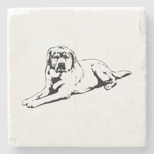 Calm Companion Etched Steinuntersetzer (Vorderseite)