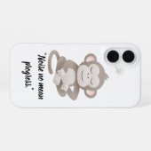 Calm Confidence Monkey – Minimal Phone Case iPhone 16 Hülle (Rückseite (Horizontal))