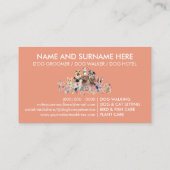 Calm Coral Dog grooming Boutique Haustier Welpe Visitenkarte (Rückseite)