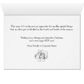 Calm + Cosy Merry Christmas Chalkboard Calligraphi (Innenansicht Horizontal (Unten))