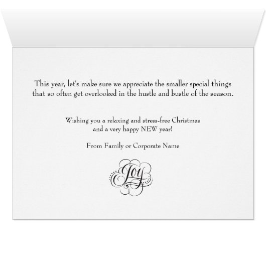 Calm + Cosy Merry Christmas Chalkboard Calligraphi (Innenansicht Horizontal (Unten))