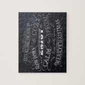 Calm + Cosy Merry Christmas Chalkboard Calligraphi Puzzle (Vertikal)