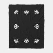 Calm Crown auf Black behalten Fleecedecke (Vorderseite)