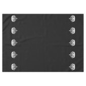 Calm Crown auf Black behalten Tischdecke (Vorderseite (Horizontal))