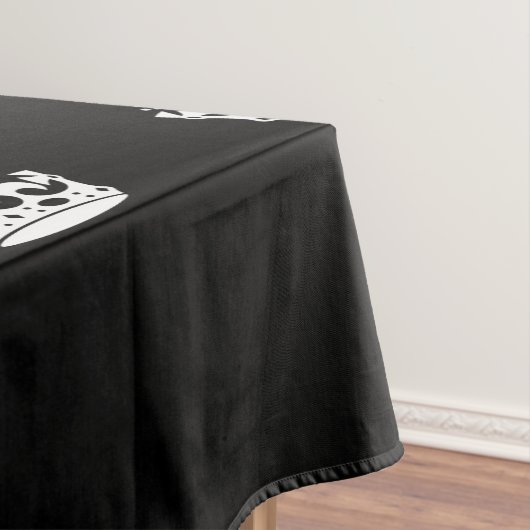 Calm Crown auf Black behalten Tischdecke (Beispiel)