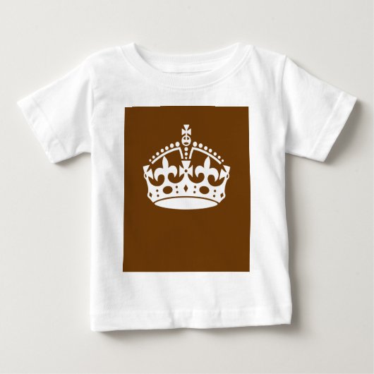 Calm Crown auf Brown behalten Baby T-shirt (Vorderseite)