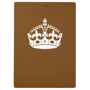 Calm Crown auf Brown behalten Klemmbrett