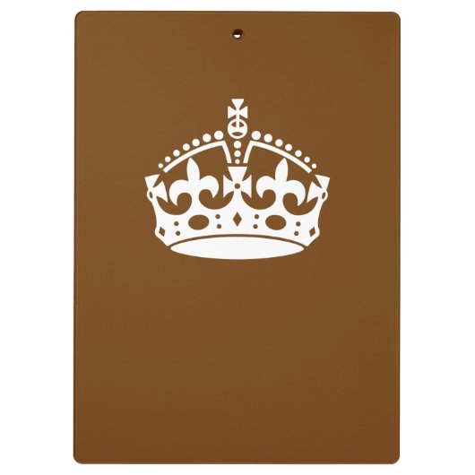 Calm Crown auf Brown behalten Klemmbrett (Rückseite)