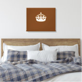 Calm Crown auf Brown behalten Leinwanddruck (Insitu (Schlafzimmer))