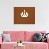 Calm Crown auf Brown behalten Leinwanddruck (Insitu (Wohnzimmer))