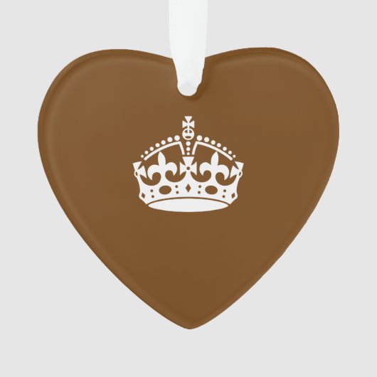 Calm Crown auf Brown behalten Ornament (Vorderseite)