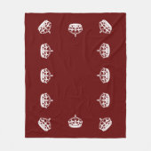 Calm Crown auf Burgund Red Decor behalten Fleecedecke (Vorderseite)