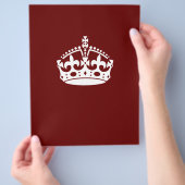 Calm Crown auf Burgund Red Decor behalten Flyer (Hand)