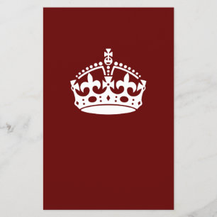 Calm Crown auf Burgund Red Decor behalten Flyer