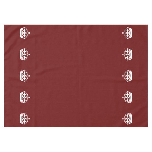 Calm Crown auf Burgund Red Decor behalten Tischdecke (Vorderseite (Horizontal))