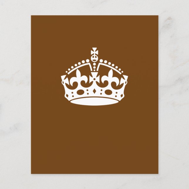 Calm Crown auf Schokoladenbraun behalten (Vorderseite)