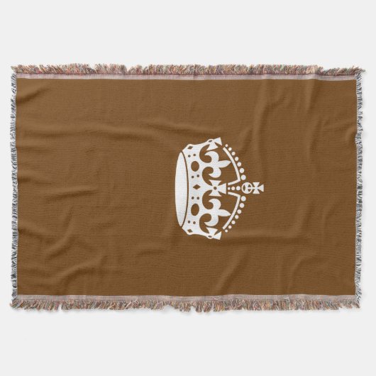 Calm Crown auf Schokoladenbraun behalten Decke (Vorderseite)