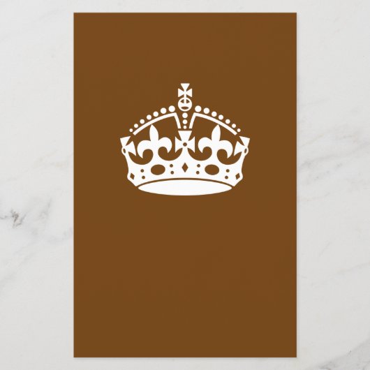 Calm Crown auf Schokoladenbraun behalten Flyer (Vorne)