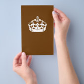 Calm Crown auf Schokoladenbraun behalten Flyer (Handgriff)