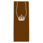Calm Crown auf Schokoladenbraun behalten Geschenktüte Für Weinflaschen (Rückseite)