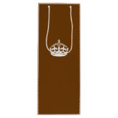 Calm Crown auf Schokoladenbraun behalten Geschenktüte Für Weinflaschen (Vorderseite)