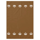 Calm Crown auf Schokoladenbraun behalten Tischdecke (Vorderseite)